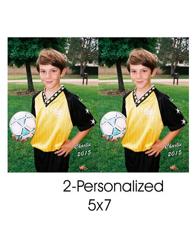 2-5x7 Personalized Photos