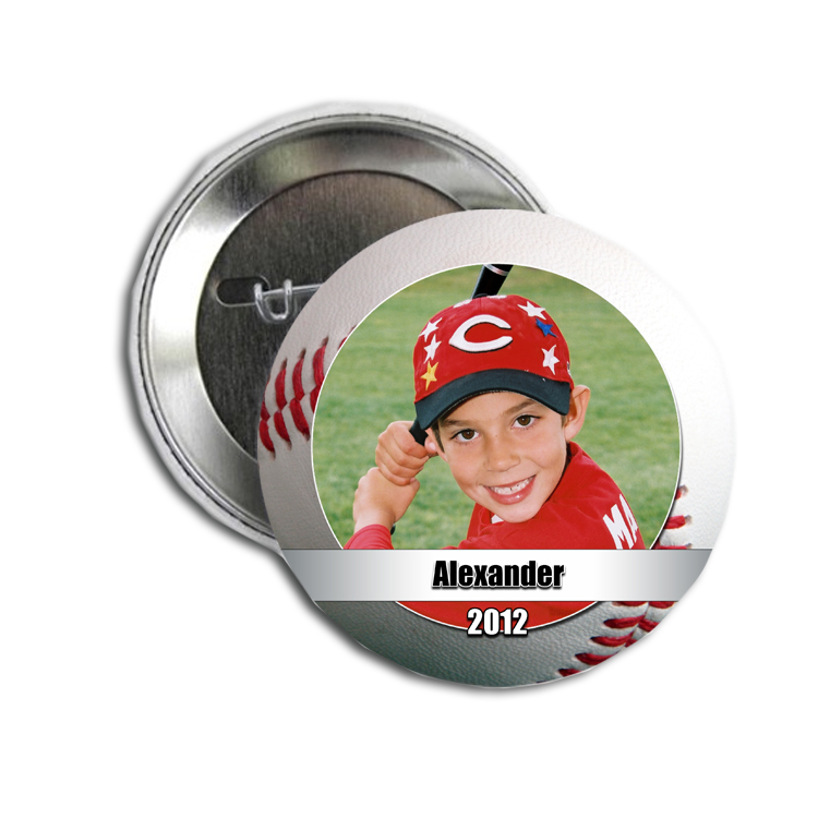 6-PB Two Personalized 3" Buttons