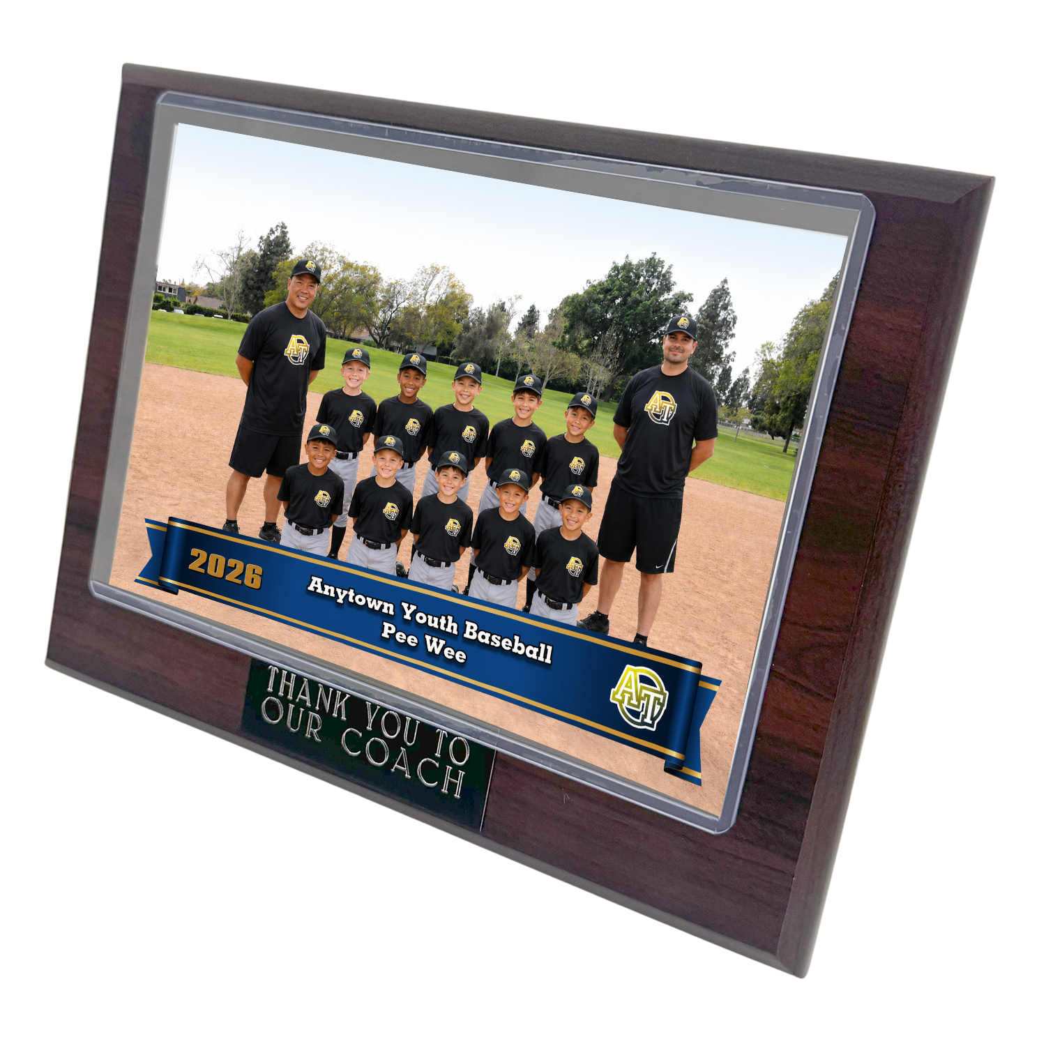Deluxe Thank You 7x9” Plaque with 5x7 Team Photo